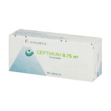 СЕРТИКАН (Эверолимус) табл. 0,75 мг: №60, Novartis Pharma AG, Швейцария