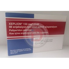 Ксеплион (Палиперидон) сусп. д/ин. прол./д. 150мг/мл, по 1,5 мл Италія